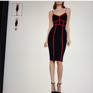 Bcbgmaxazira two toned bodycon dress